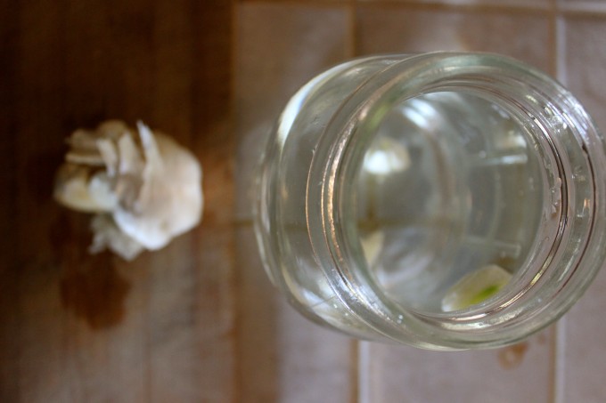Garlic mashed in water.