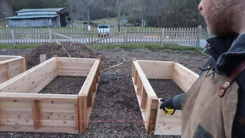 Raised garden beds.